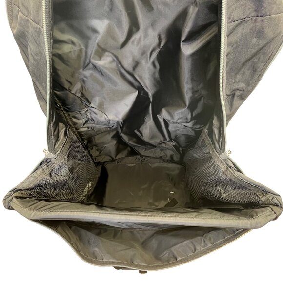 Biaggi Black Nylon Collapsible Rolling Duffel Bag With Multiple Pockets - Picture 6 of 14